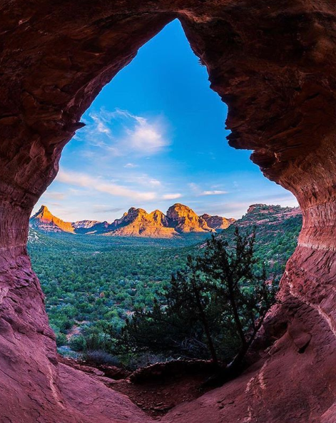 Sedona tear drop in the rock