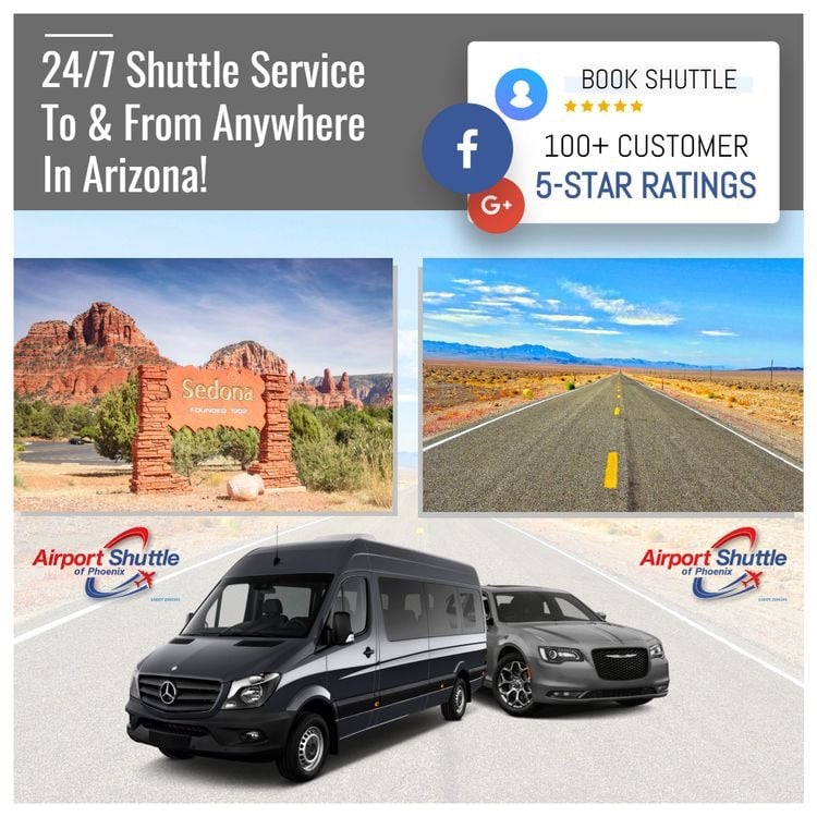 Airport Shuttle to and from Any Airport or Address in Arizona